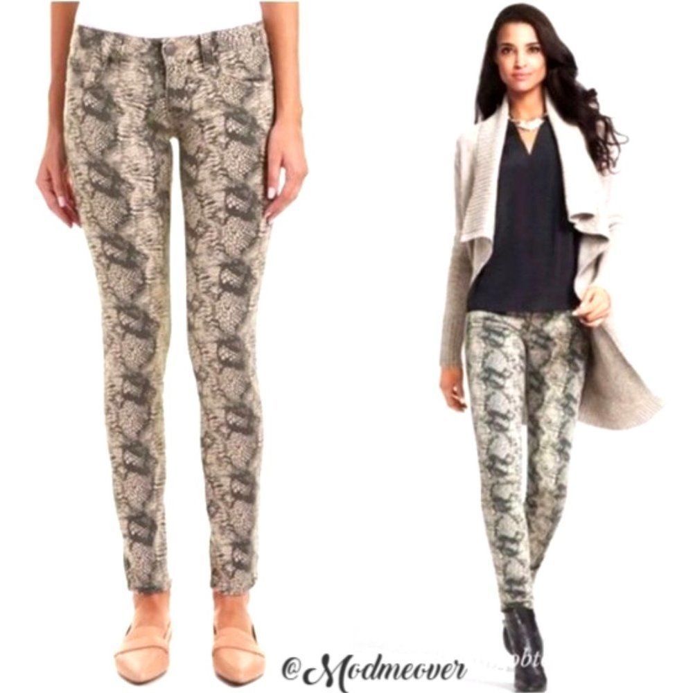 Cabi Diamondback Snakeskin Skinny Jeans - Picture 2 of 12